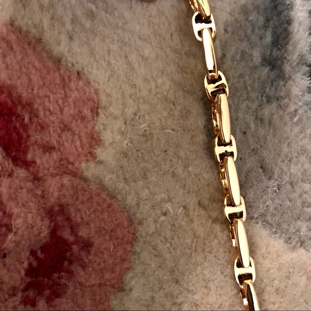 PRIVATELY SOLD!!! Cole Haan brown leather lizard skin and yellow metal chain m - Picture 8 of 10